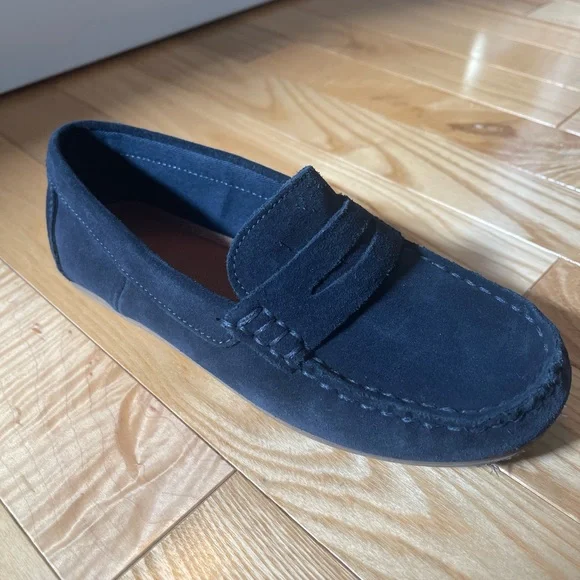 Zara navy suede loafers - Picture 3 of 4
